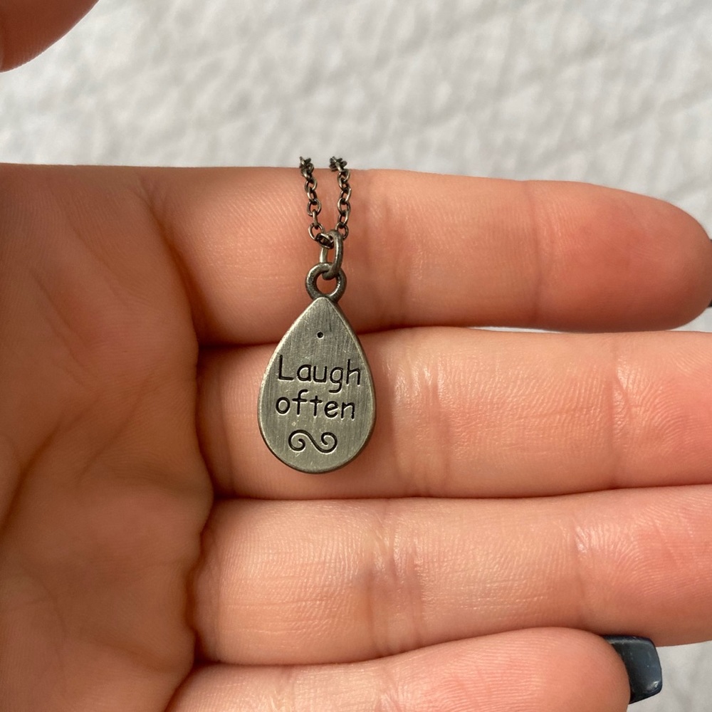Laugh often charm necklace